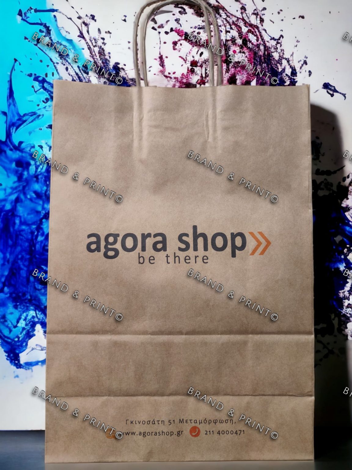 ψηφιακές εκτυπώσεις Brand and Print agora shop paper bag