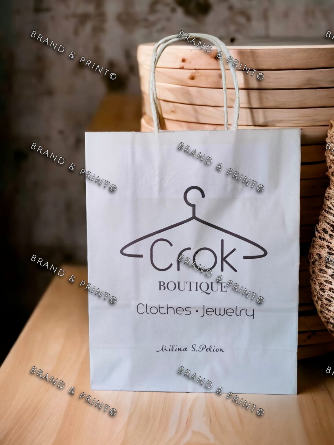 Brand and Print CROK BOUTIQUE paper bag