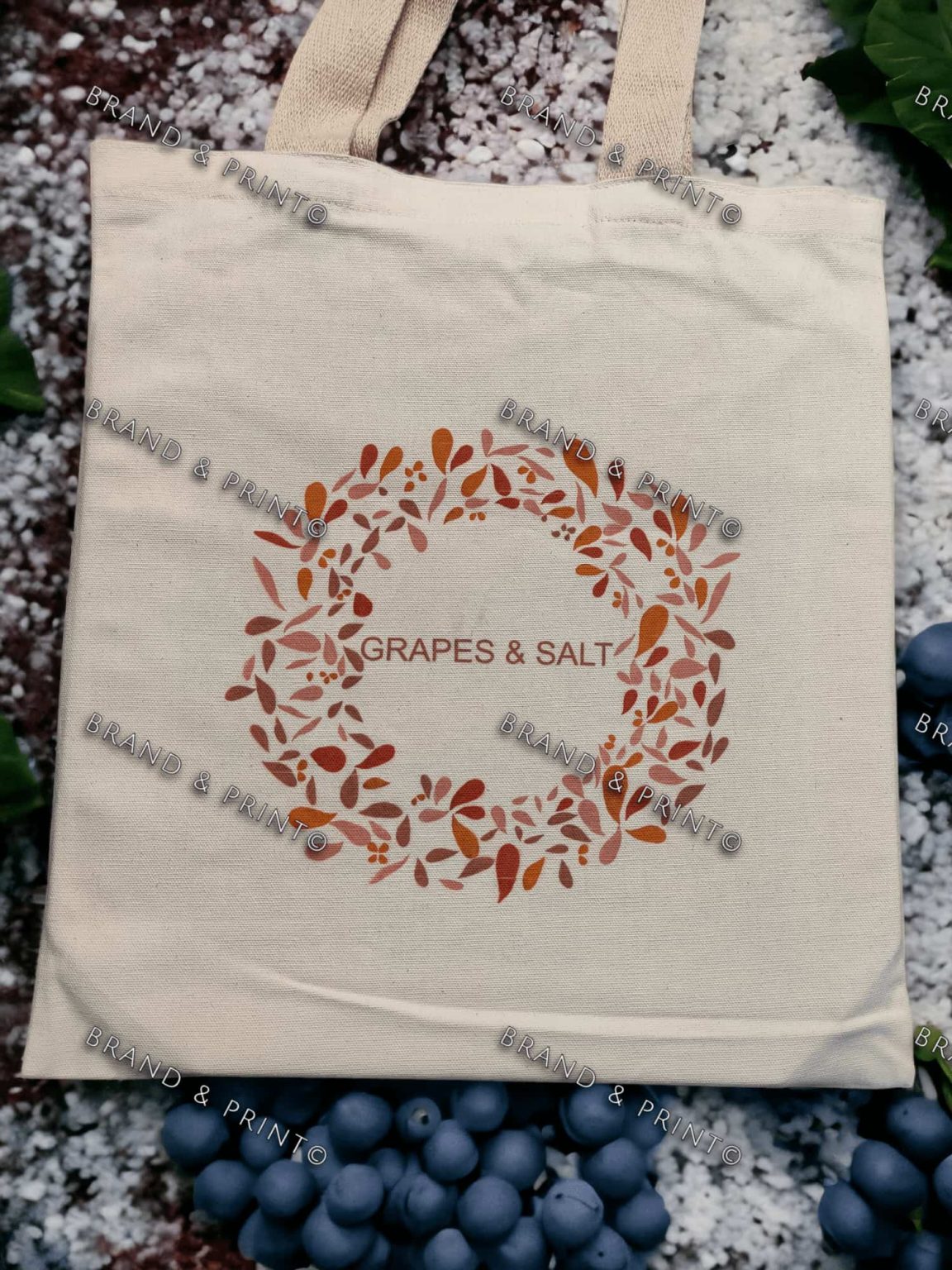 ψηφιακές εκτυπώσεις Brand and Print GRAPES AND SALT bag