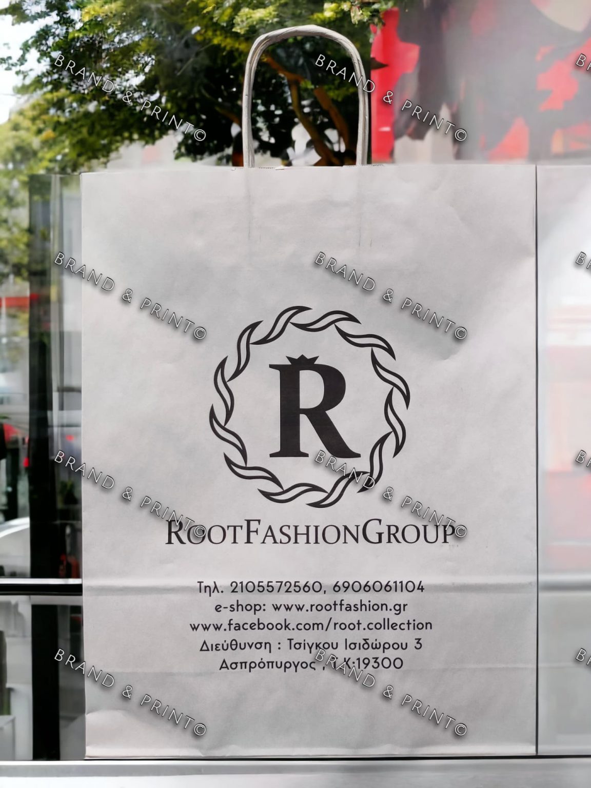 Brand and Print ROOT FASHION GROUP paper bag